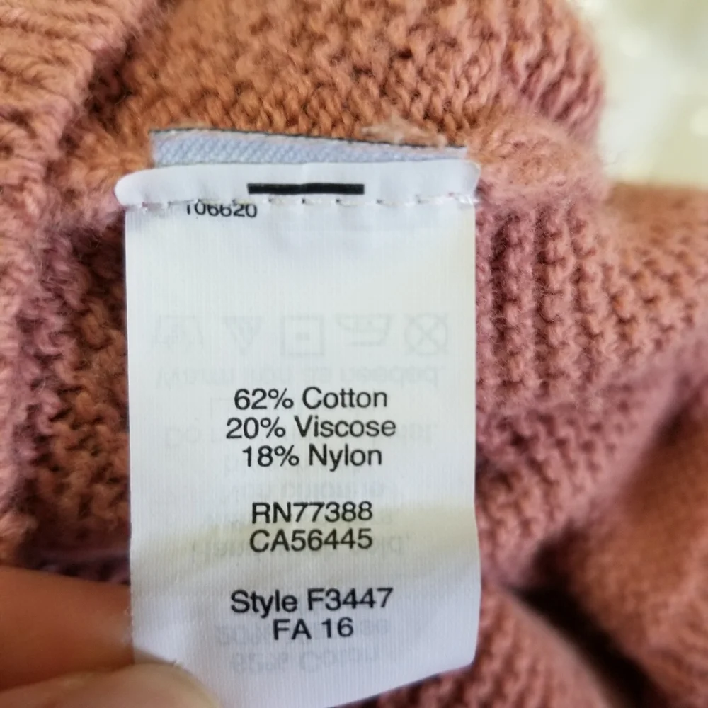 Madewell Sweater Riverside Texture Pink Supersoft Yarn Knit Elliptical Hem XS